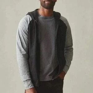 American Giant Men's Raglan Sleeve Full Zip Hoodie Sweatshirt Size M Made in USA